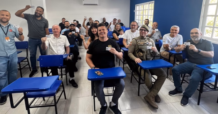 turma do curso de autopropelido em Brusque